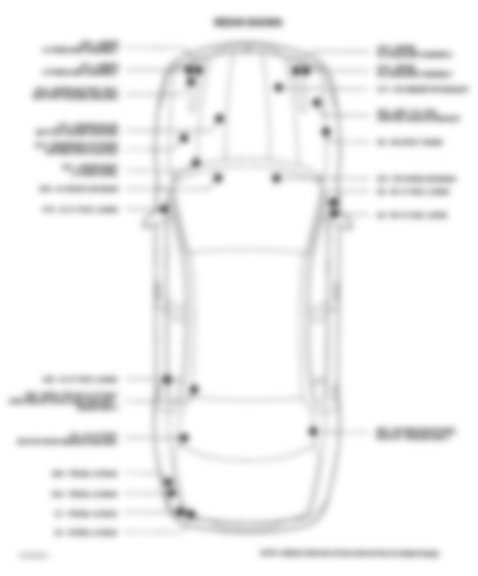 Jaguar X-Type 2006 - Component Locations - Vehicle Grounds Overview