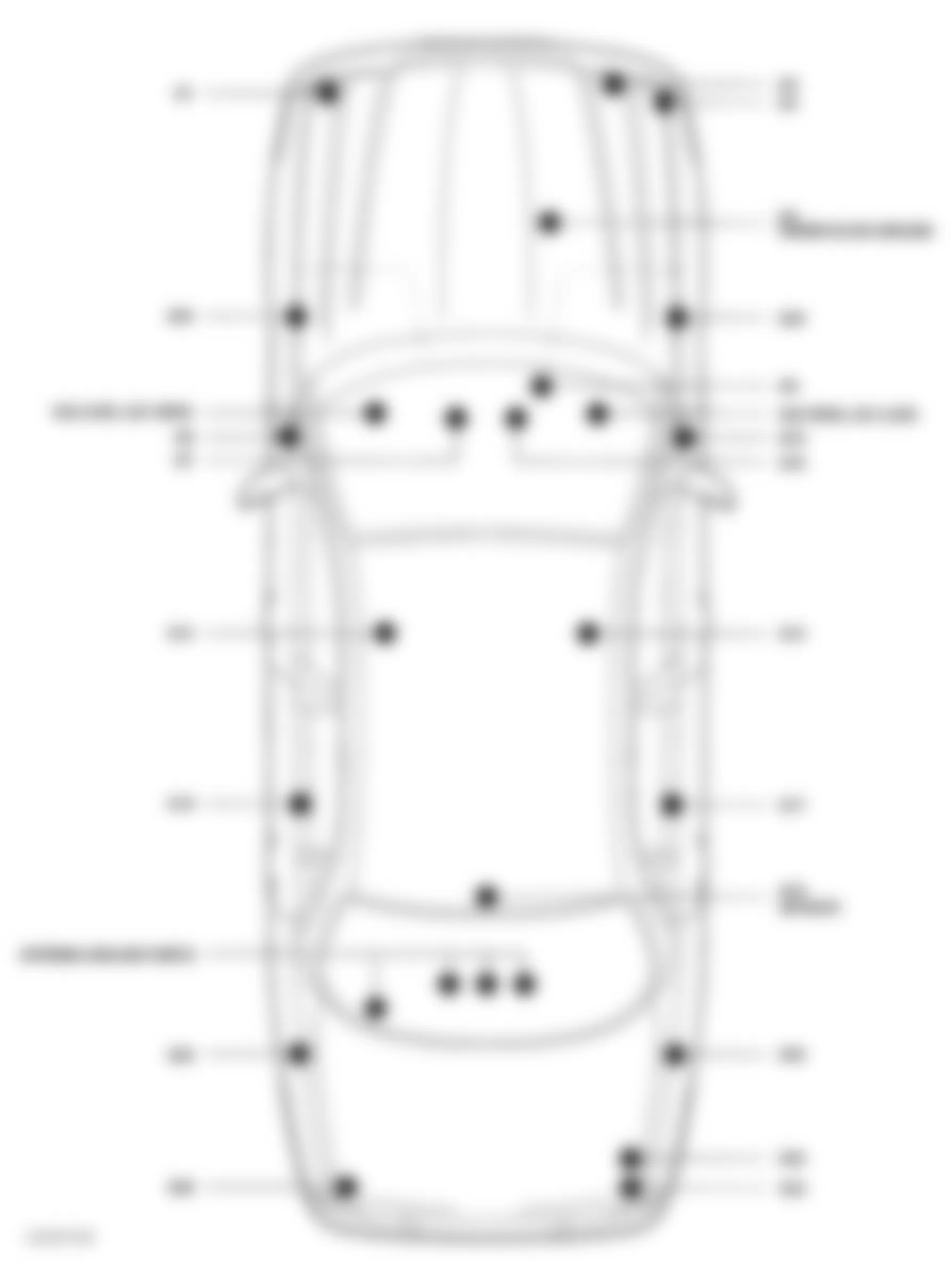 Jaguar XJ8 L 2007 - Component Locations -  Vehicle Grounds Overview
