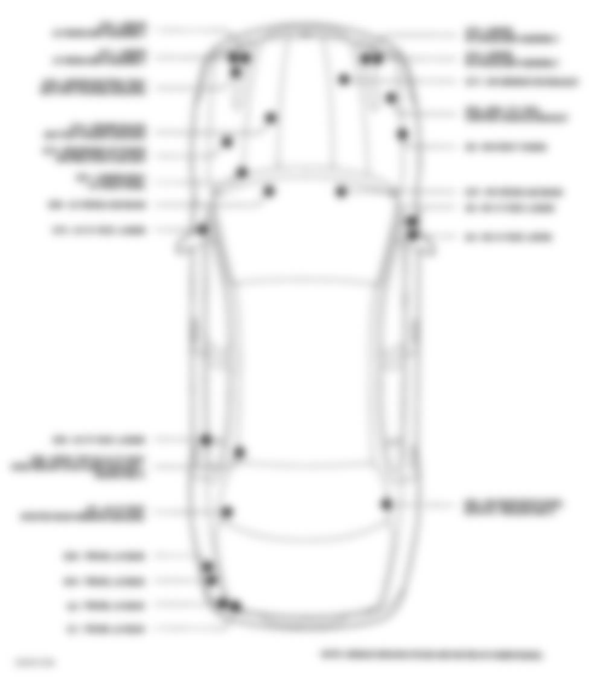 Jaguar X-Type 2007 - Component Locations -  Vehicle Grounds Overview