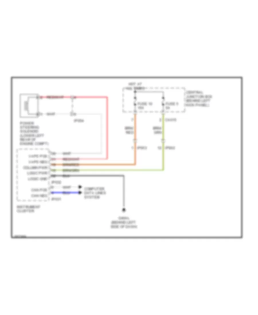 Electronic Power Steering Wiring Diagram for Jaguar XKR 2011