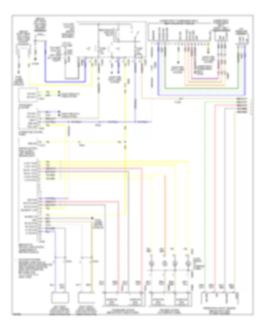 Supplemental Restraints Wiring Diagram 1 of 2 for Jaguar XKR 2011
