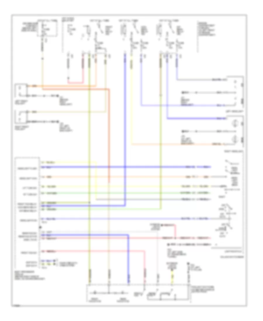 Headlamps  Fog Lamps Wiring Diagram, without High Intensity Discharge for Jaguar XK8 2004