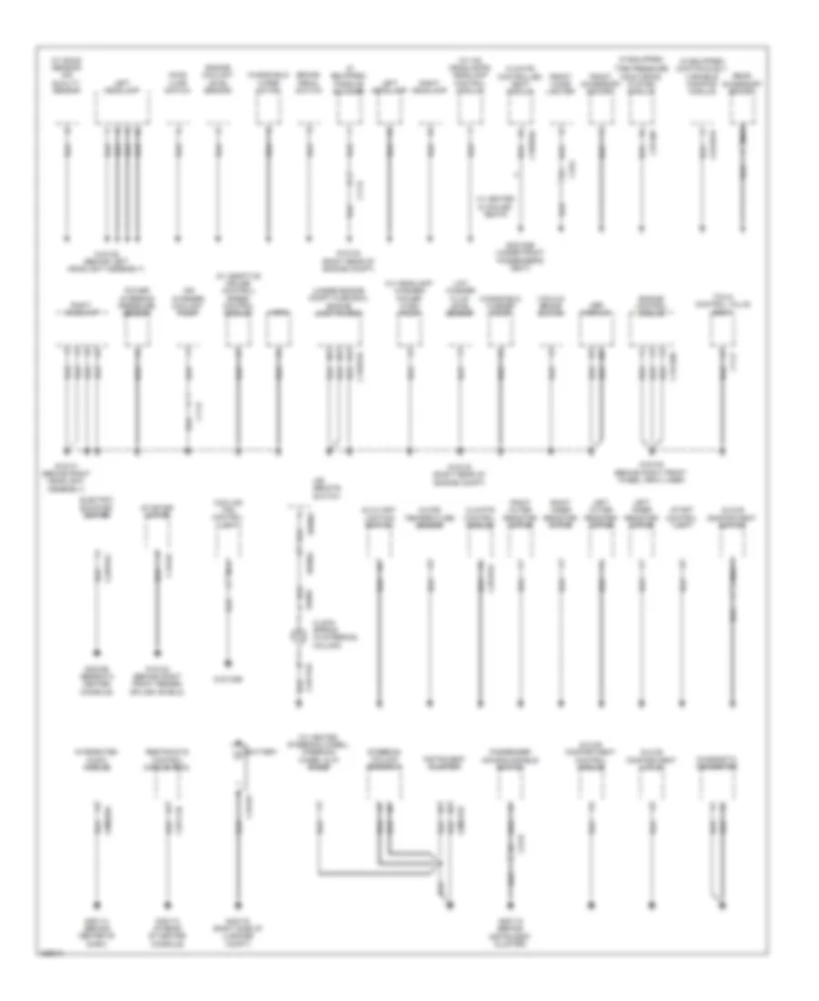 Ground Distribution Wiring Diagram 1 of 3 for Jaguar XF 2012