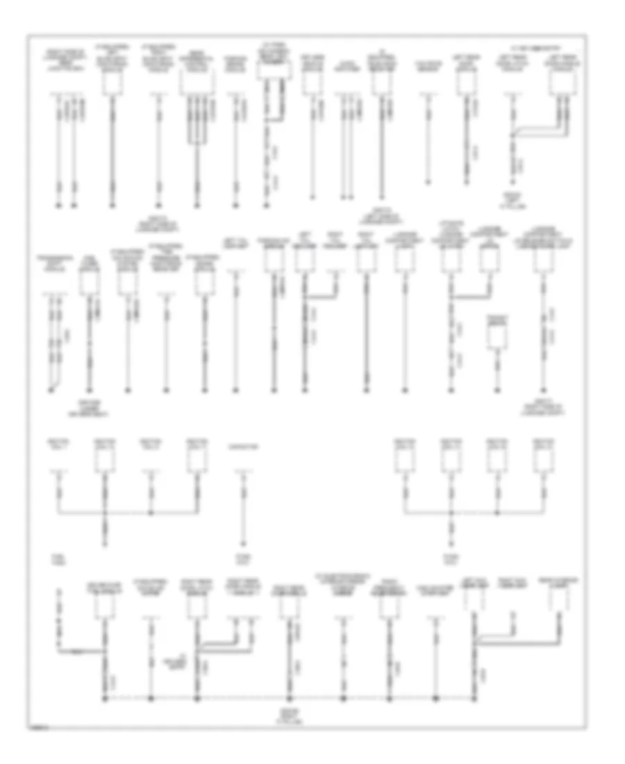 Ground Distribution Wiring Diagram 3 of 3 for Jaguar XF 2012