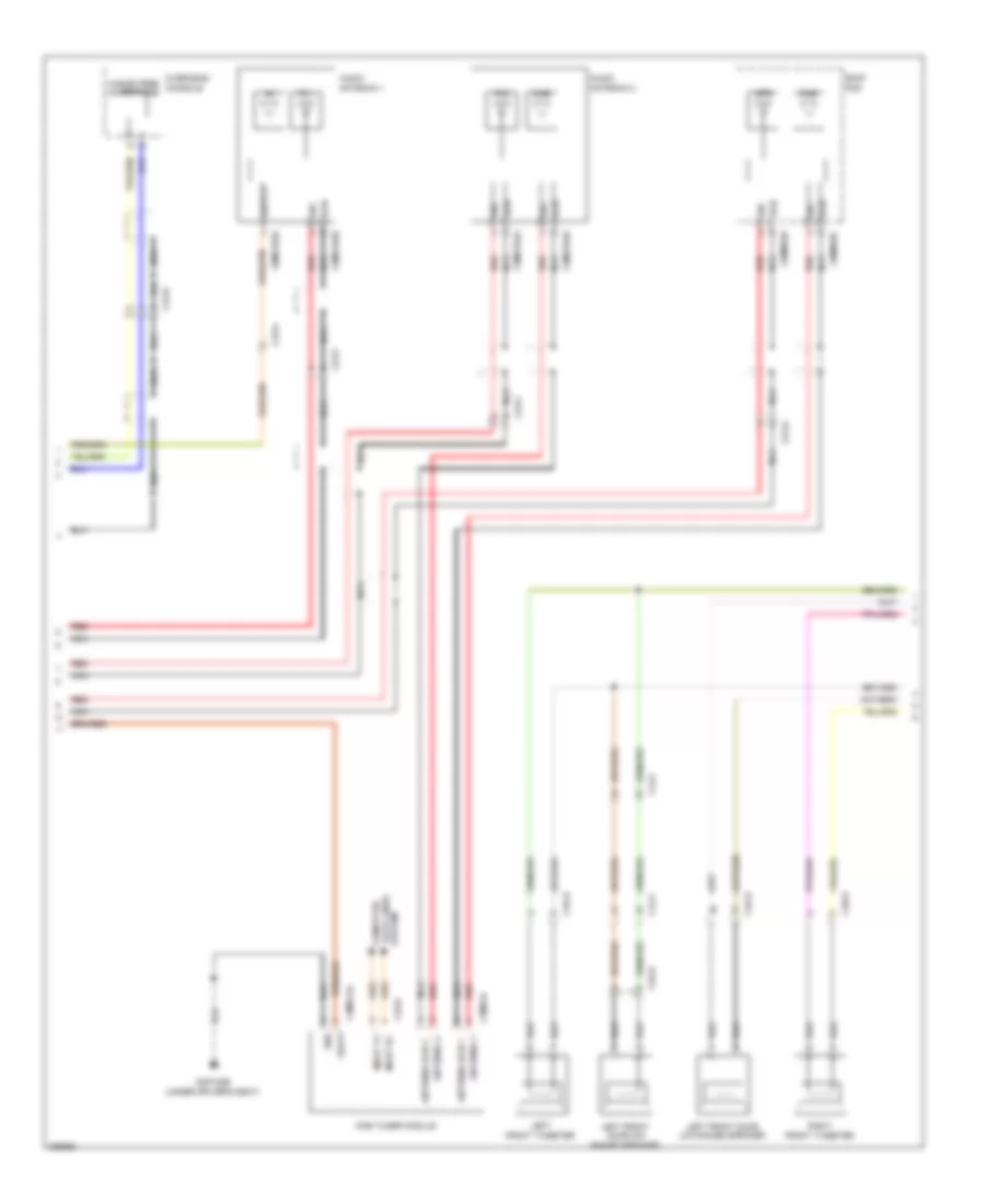 Navigation Wiring Diagram, 10 Speaker System (4 of 5) for Jaguar XF 2012