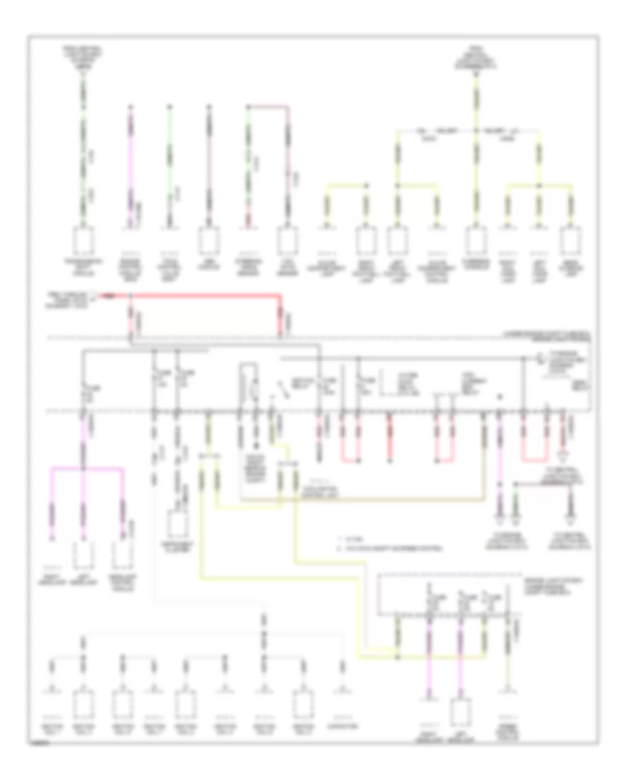 Power Distribution Wiring Diagram (4 of 5) for Jaguar XF 2012