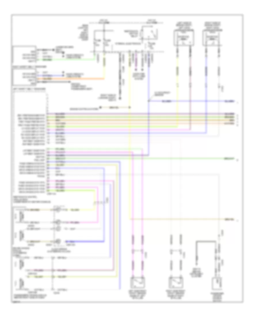 Supplemental Restraints Wiring Diagram 1 of 3 for Jaguar XF 2012
