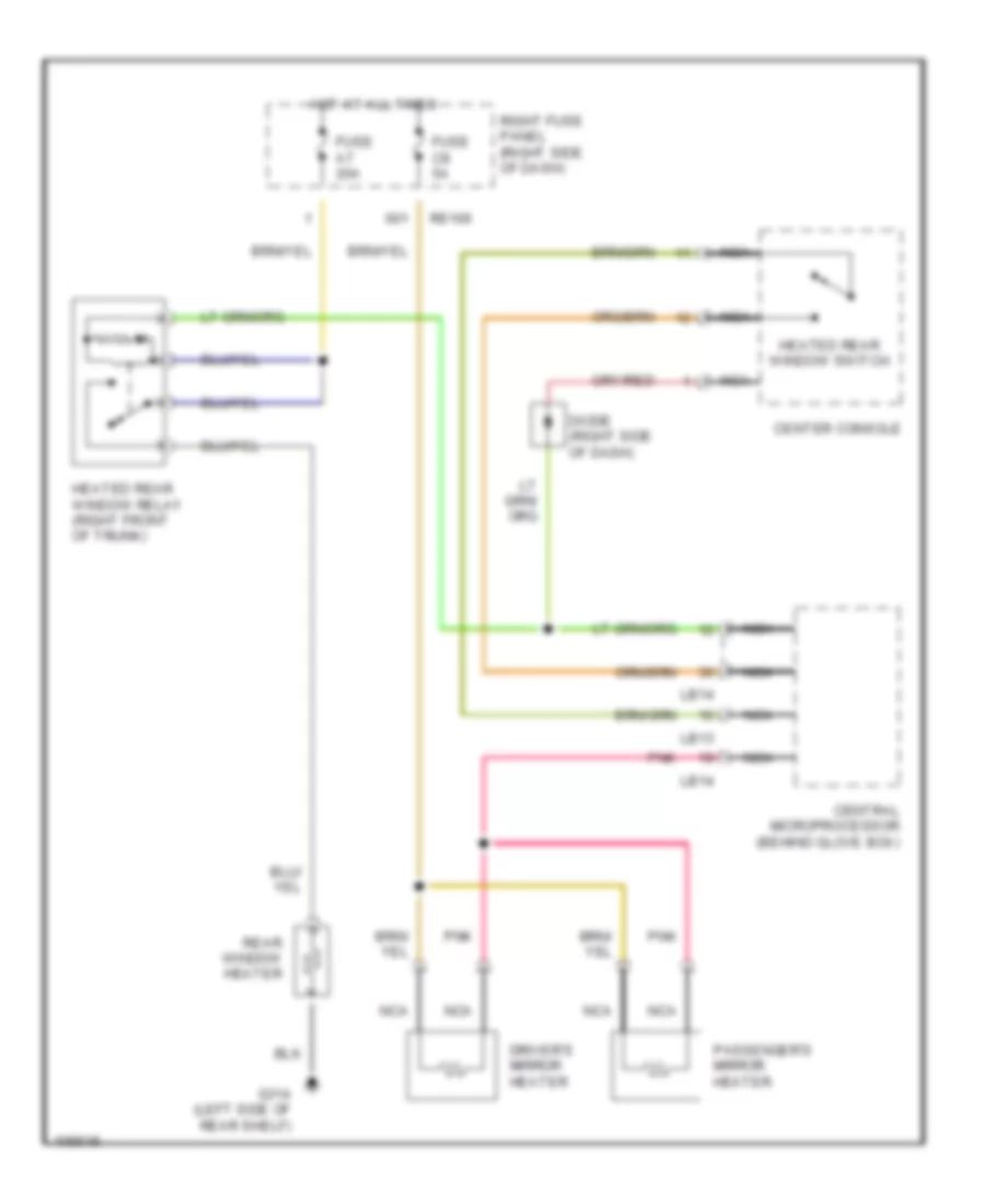 Defogger Wiring Diagram for Jaguar XJ6 Sovereign 1992