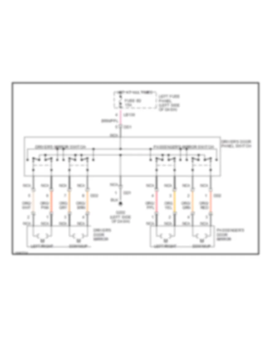 Power Mirror Wiring Diagram for Jaguar XJ6 Sovereign 1992