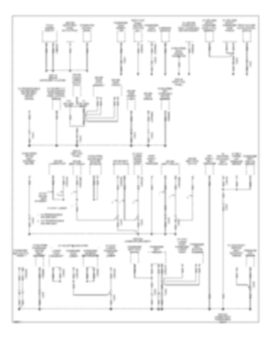 Ground Distribution Wiring Diagram 2 of 3 for Jaguar XF Portfolio 2012