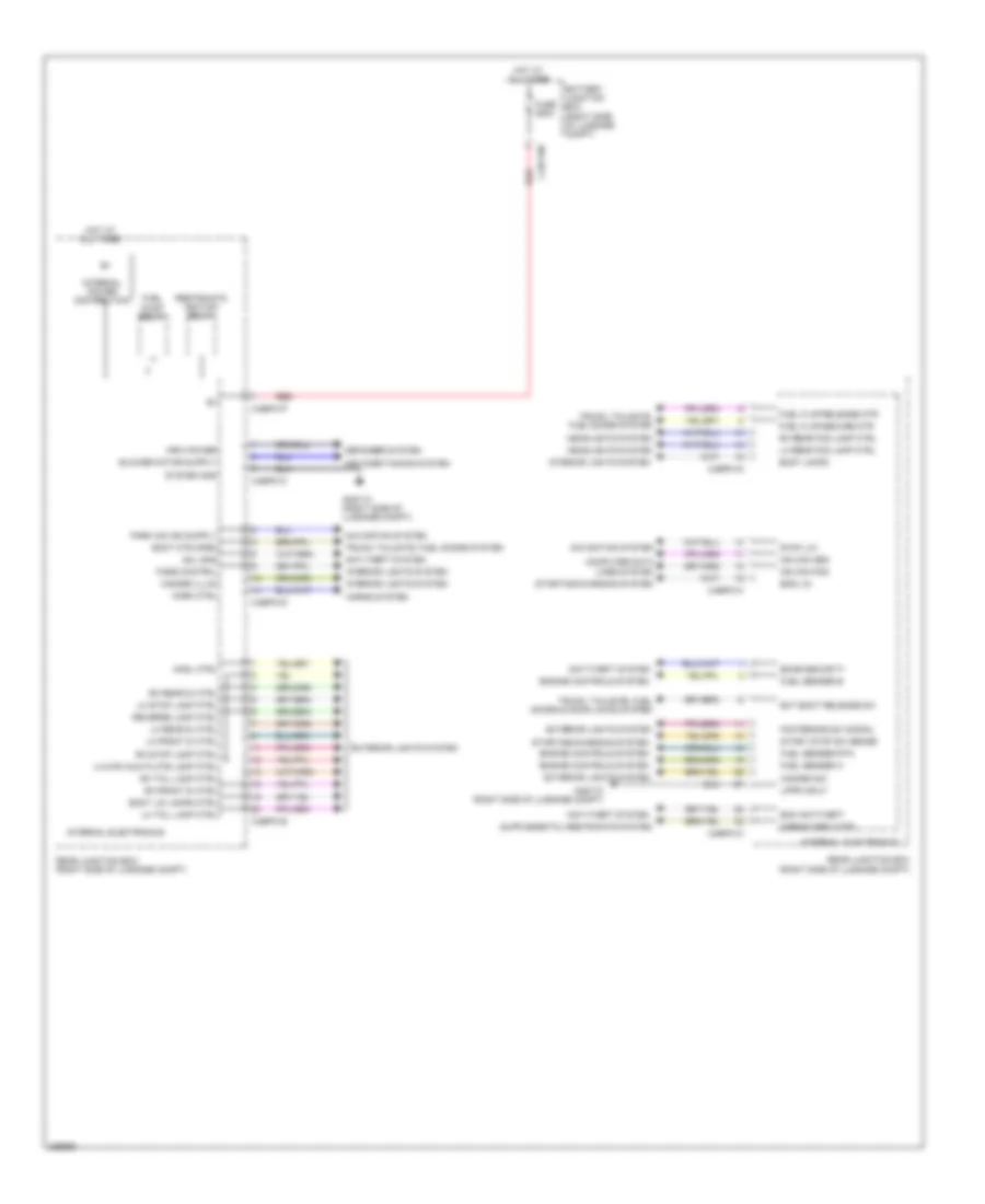 Rear Junction Box Wiring Diagram for Jaguar XF Supercharged 2012