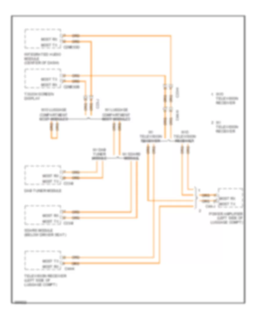 Fibre Optic Network Wiring Diagram for Jaguar XF Supercharged 2012