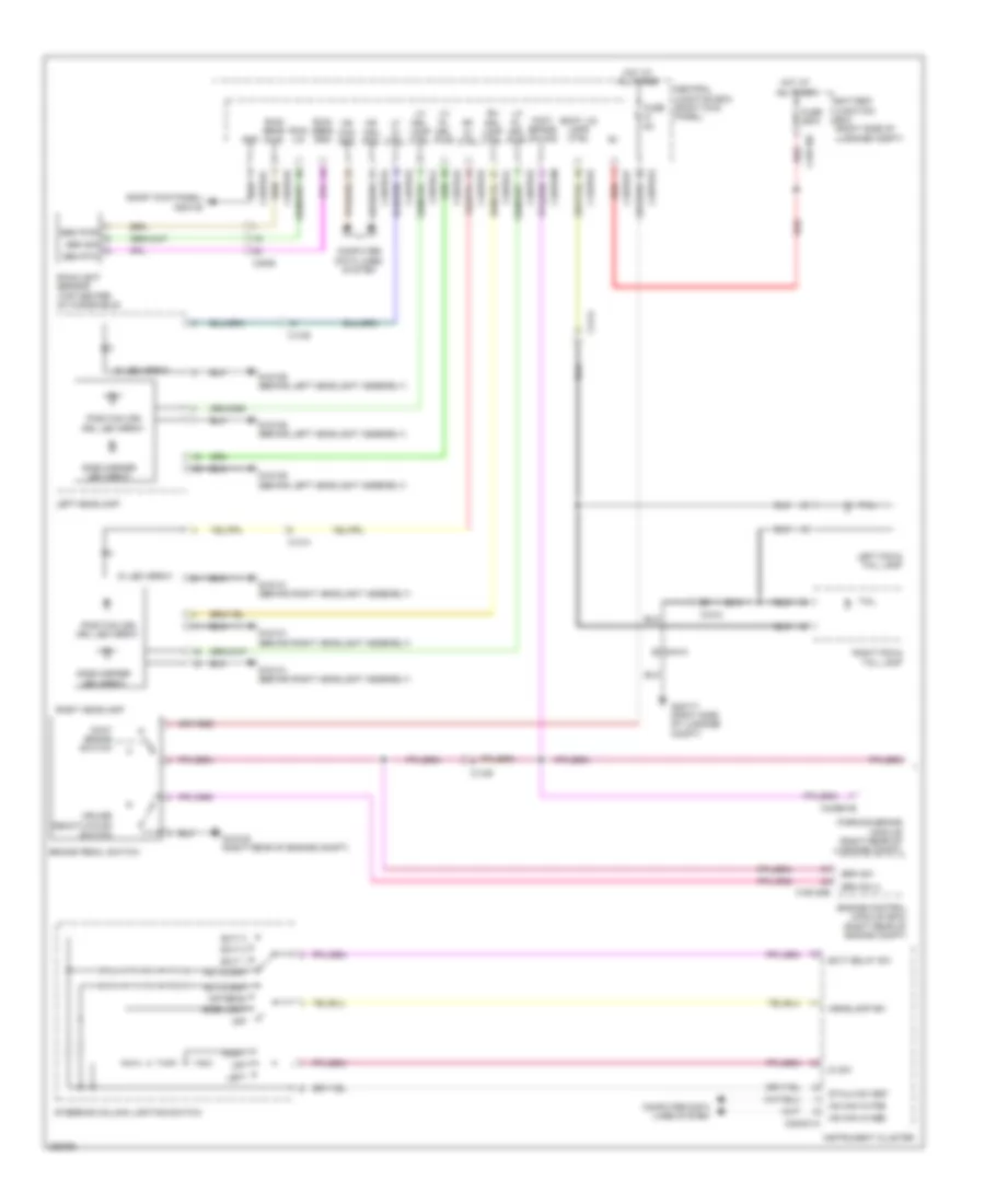 Exterior Lamps Wiring Diagram 1 of 2 for Jaguar XF Supercharged 2012