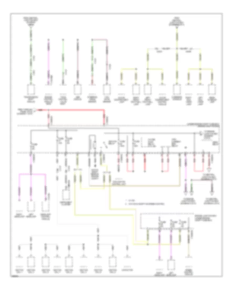 Power Distribution Wiring Diagram (4 of 5) for Jaguar XF Supercharged 2012