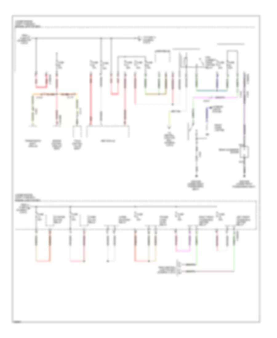 Power Distribution Wiring Diagram (5 of 5) for Jaguar XF Supercharged 2012