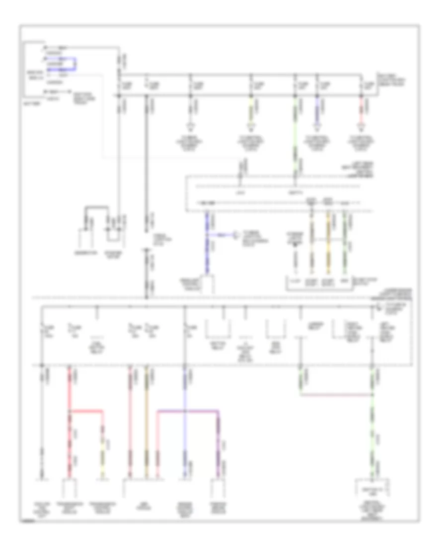 Power Distribution Wiring Diagram 1 of 5 for Jaguar XJ 2012