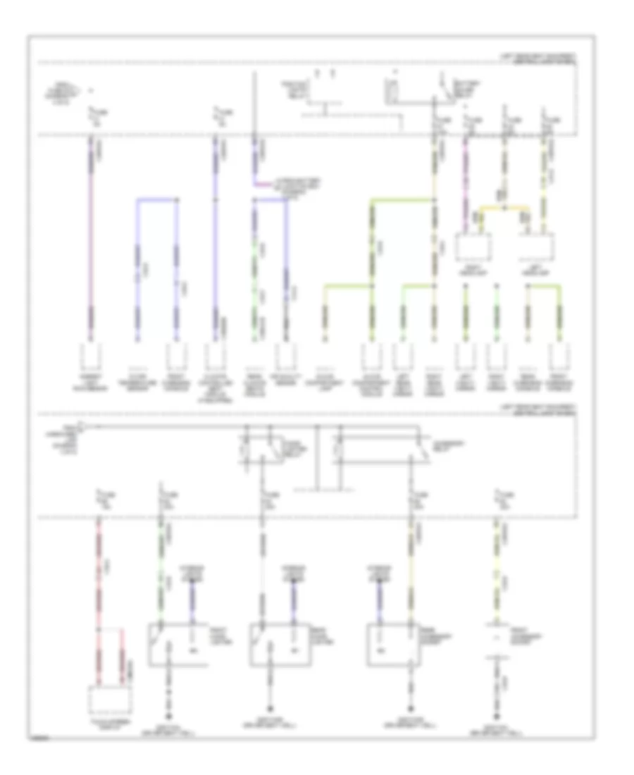 Power Distribution Wiring Diagram 4 of 5 for Jaguar XJ 2012