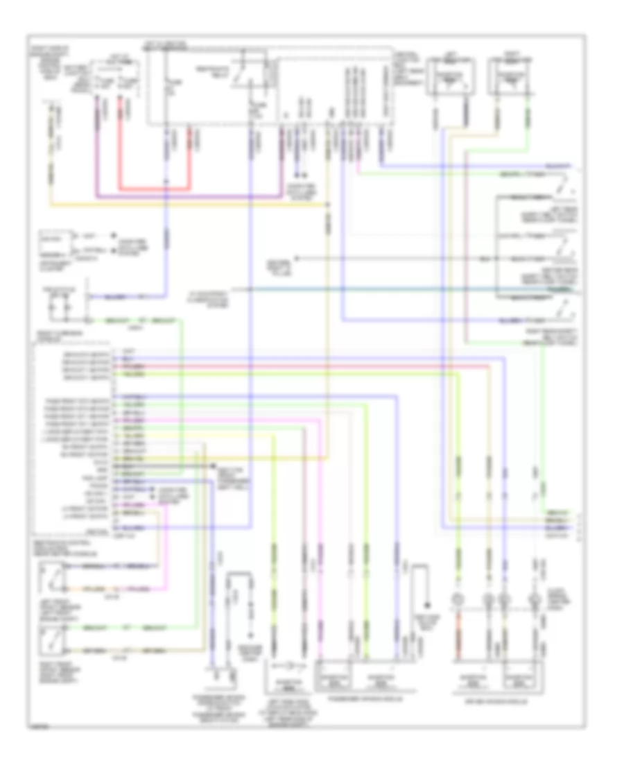 Supplemental Restraints Wiring Diagram 1 of 2 for Jaguar XJ 2012