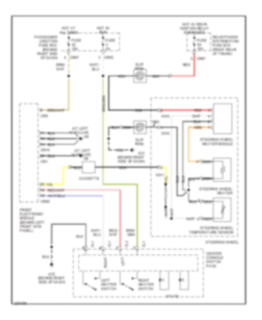 Heated Steering Wheel Wiring Diagram for Jaguar XJ8 2005