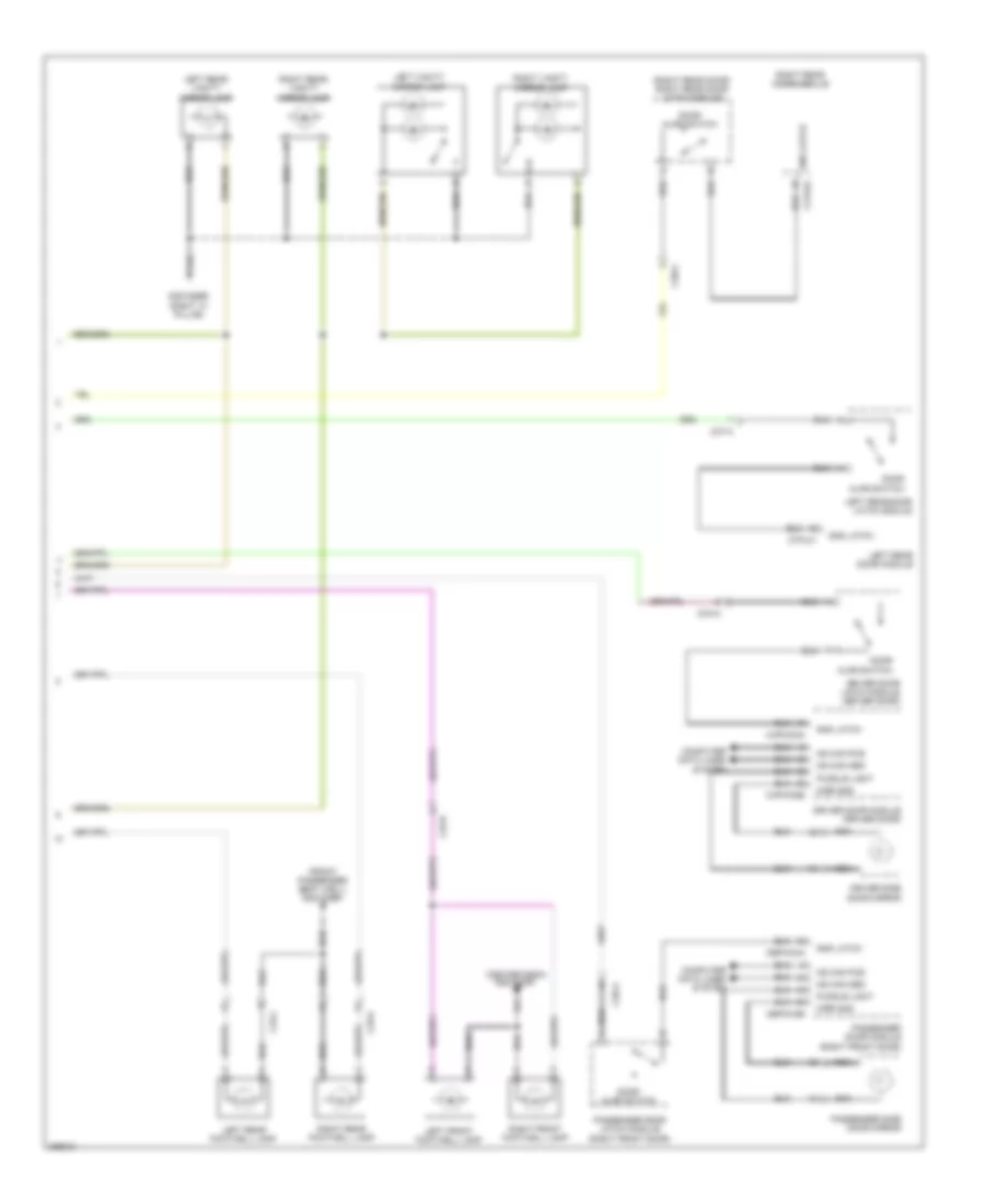 Courtesy Lamps Wiring Diagram 2 of 2 for Jaguar XJ L Supercharged 2012