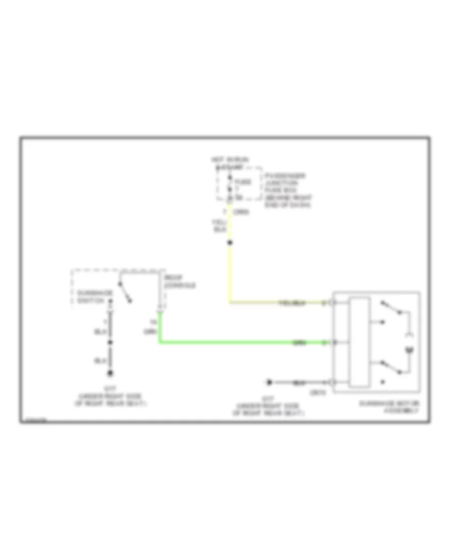 Rear Window Sun Shade Wiring Diagram for Jaguar XJ8 Super V8 2005