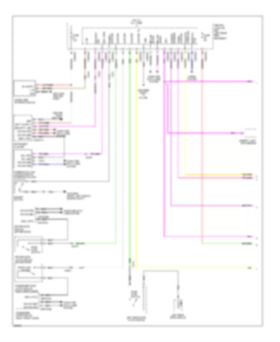 Anti theft Wiring Diagram 1 of 2 for Jaguar XJ Supercharged 2012