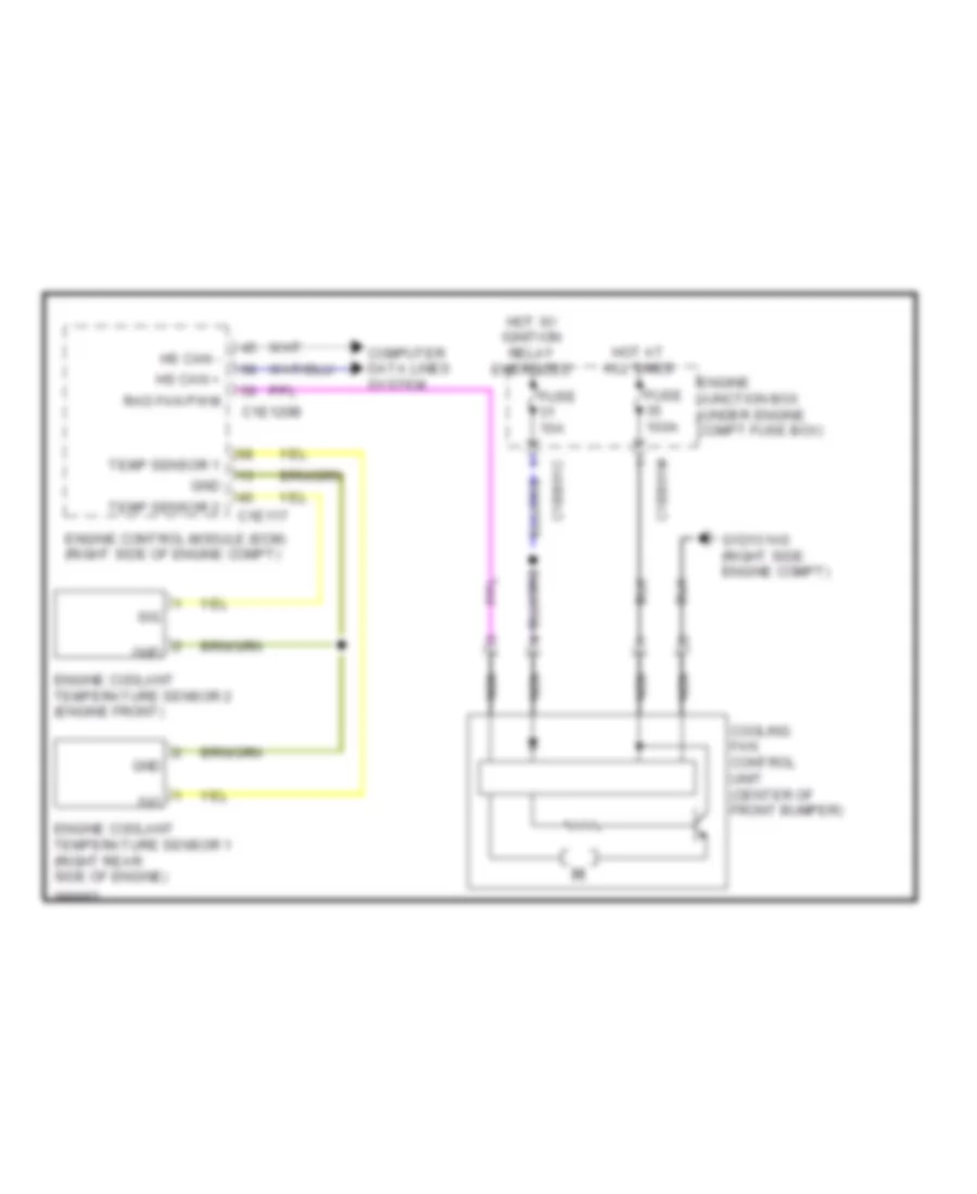 Cooling Fan Wiring Diagram for Jaguar XJ Supercharged 2012