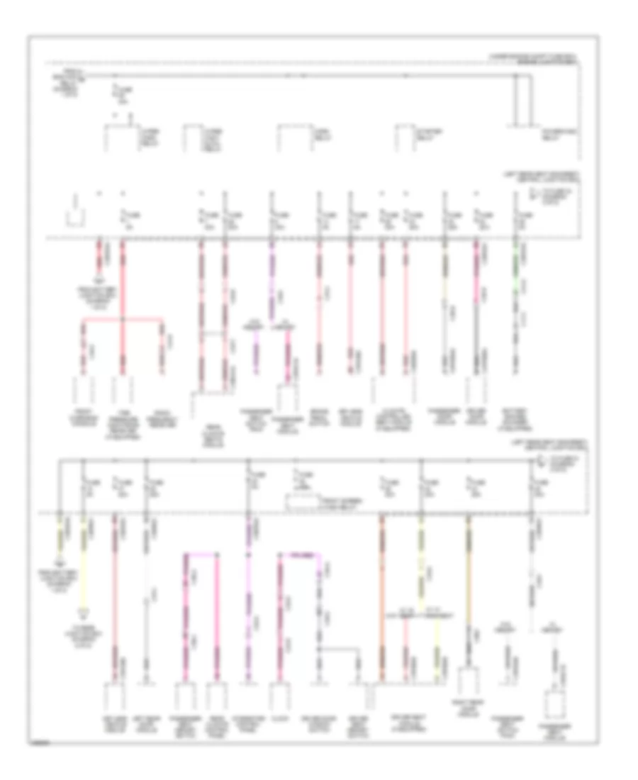 Power Distribution Wiring Diagram (2 of 5) for Jaguar XJ Supercharged 2012