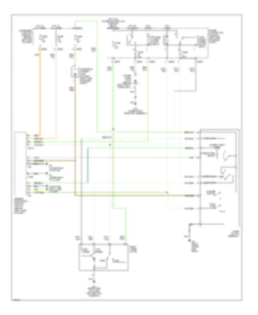 Электросхема стеклоочистителя, дворников и омывателя, без Датчик дождя для Jaguar X-Type Sport 2005