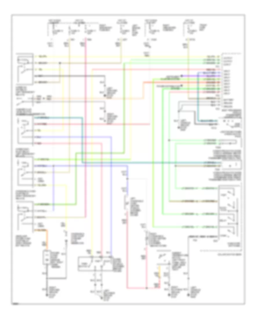Электросхема стеклоочистителя, дворников и омывателя для Jaguar XJ6 L 1997