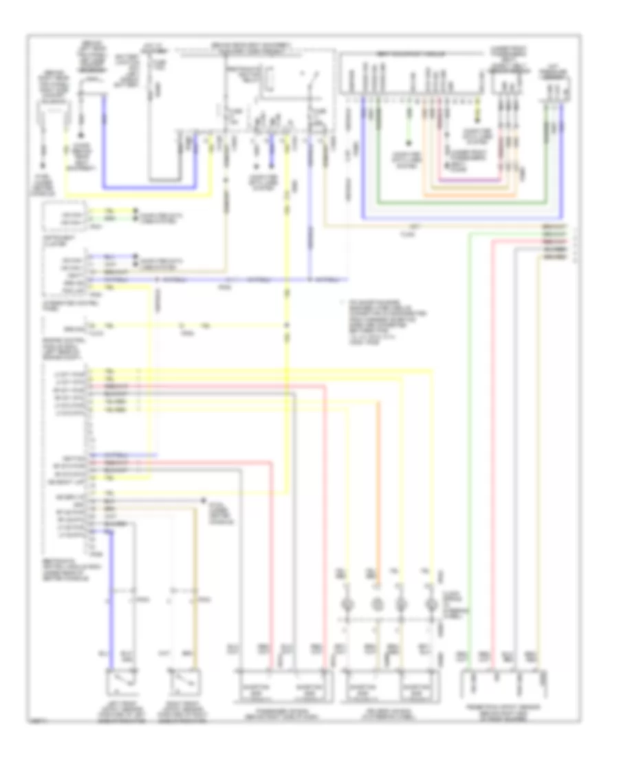 Supplemental Restraints Wiring Diagram 1 of 2 for Jaguar XKR 2012