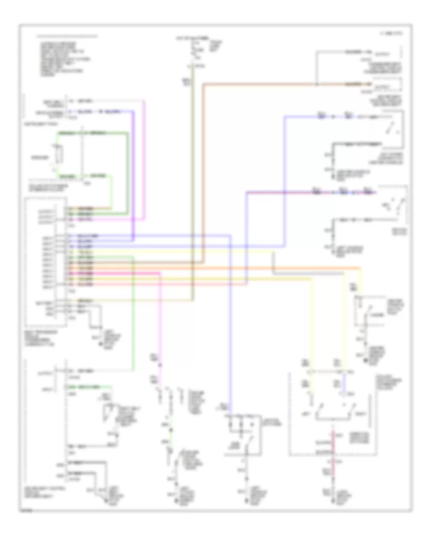 Электросхема предупреждающей системы для Jaguar XJR 1997