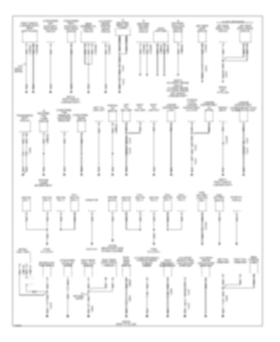 Ground Distribution Wiring Diagram (3 of 4) for Jaguar XF 2.0 2013
