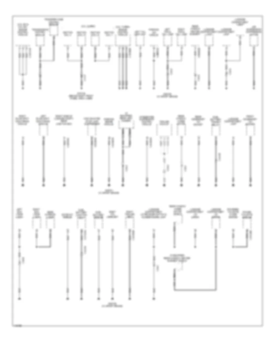 Ground Distribution Wiring Diagram (4 of 4) for Jaguar XF 2.0 2013