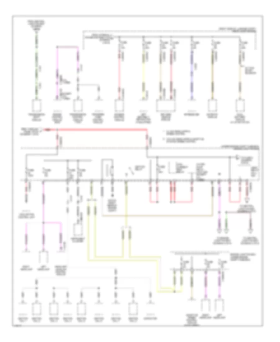 Power Distribution Wiring Diagram (4 of 5) for Jaguar XF 2.0 2013