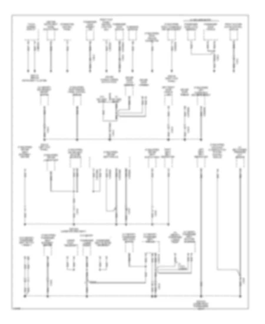 Ground Distribution Wiring Diagram (2 of 4) for Jaguar XF 3.0 2013