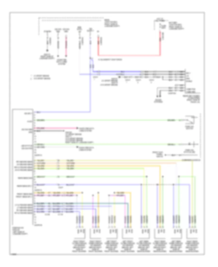 Parking Assistant Wiring Diagram for Jaguar XF 3.0 2013