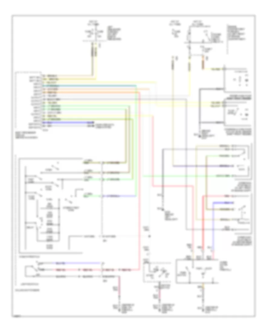 Электросхема стеклоочистителя, дворников и омывателя для Jaguar XJ8 Vanden Plas 1998