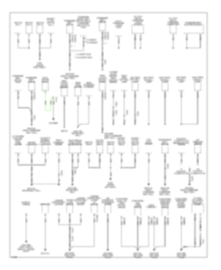 Ground Distribution Wiring Diagram 4 of 4 for Jaguar XJ 2013
