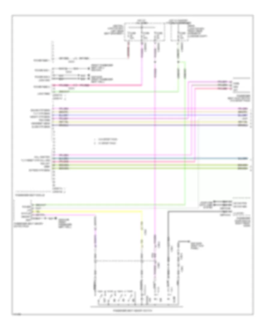 Passengers Memory Seat Wiring Diagram (1 of 2) for Jaguar XJ 2013