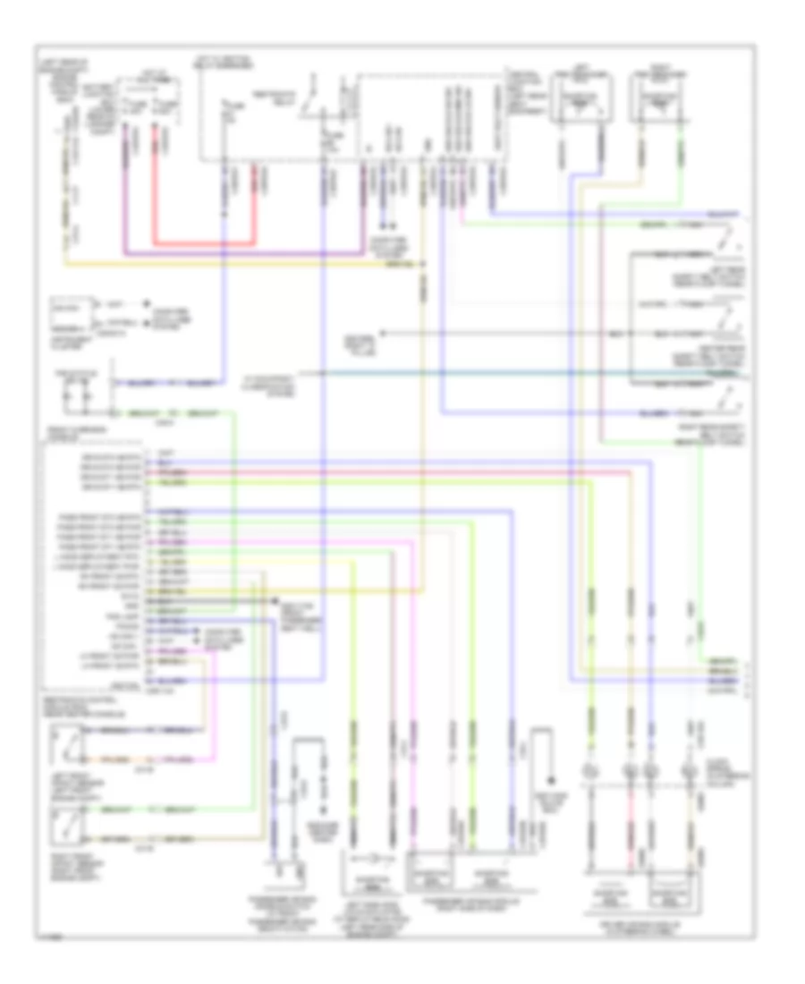 Supplemental Restraints Wiring Diagram 1 of 2 for Jaguar XJ 2013
