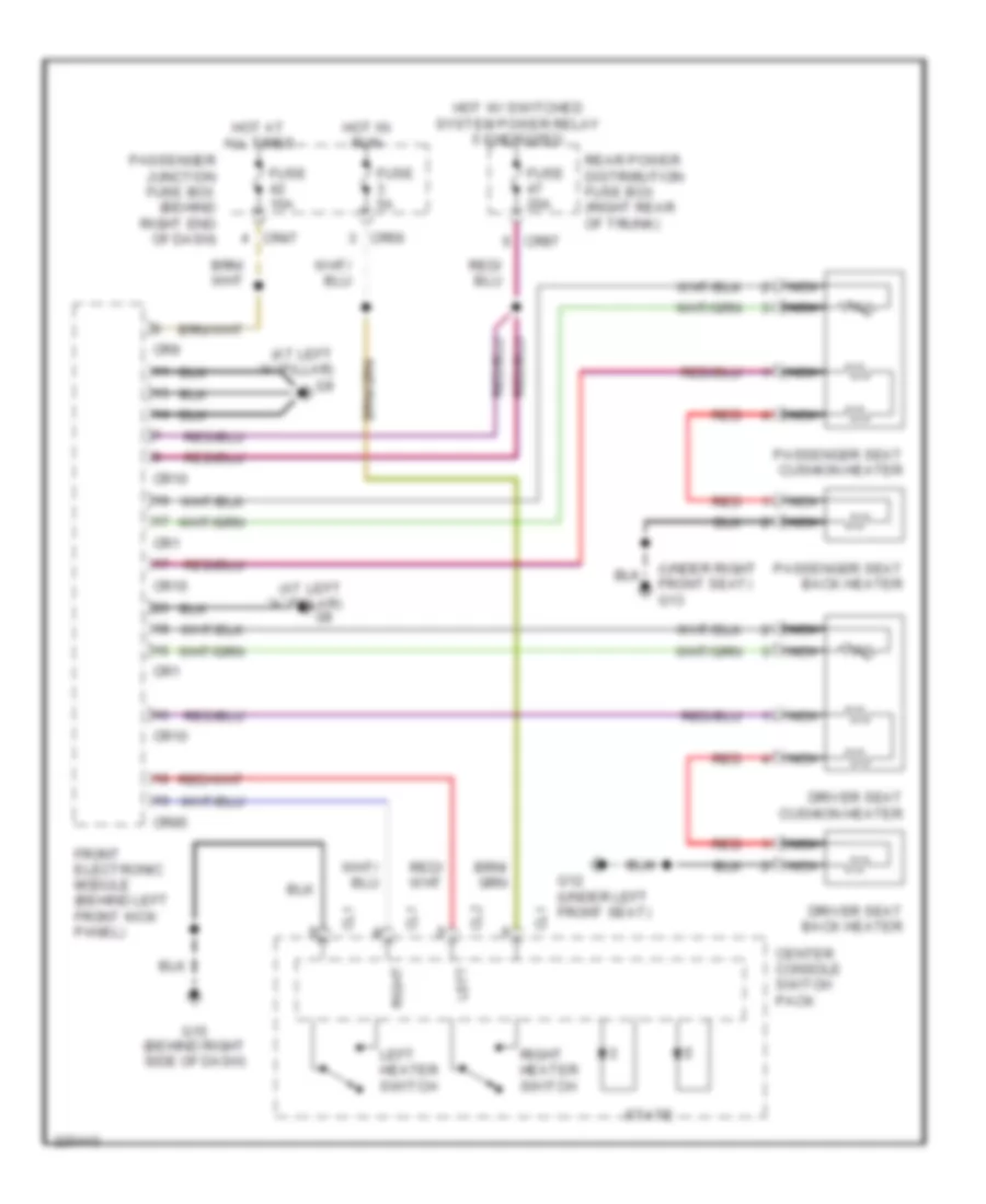 Front Seat Heater Wiring Diagram for Jaguar XJ8 Vanden Plas 2007