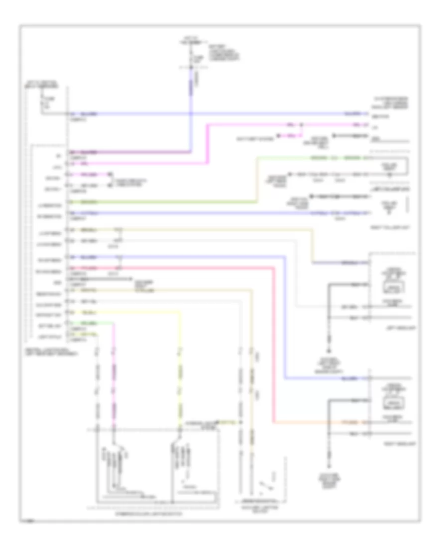 Headlamps Wiring Diagram for Jaguar XJ L Portfolio 2013