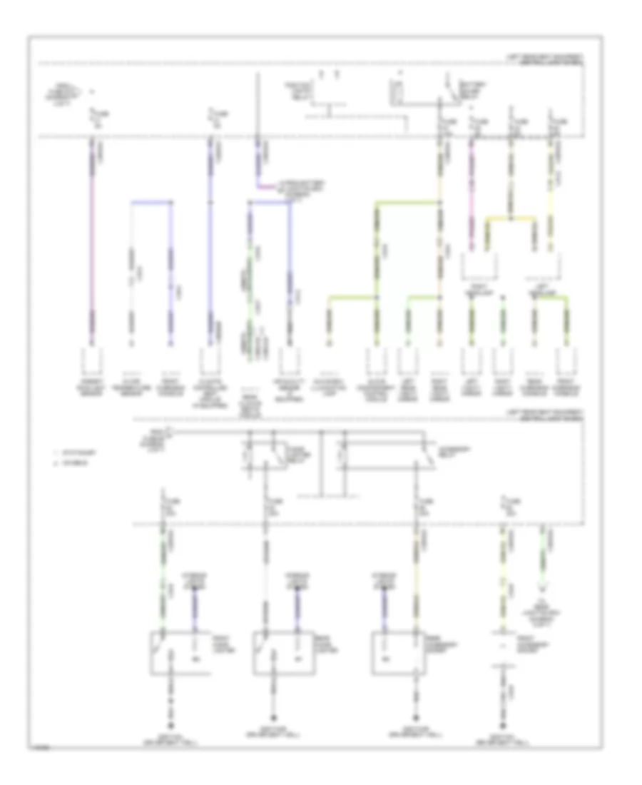 Power Distribution Wiring Diagram (5 of 7) for Jaguar XJ L Portfolio 2013