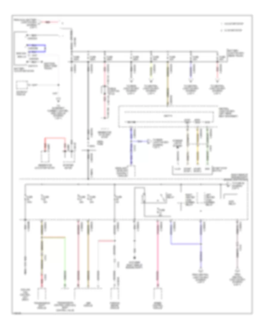Power Distribution Wiring Diagram 1 of 7 for Jaguar XJ L Supercharged 2013