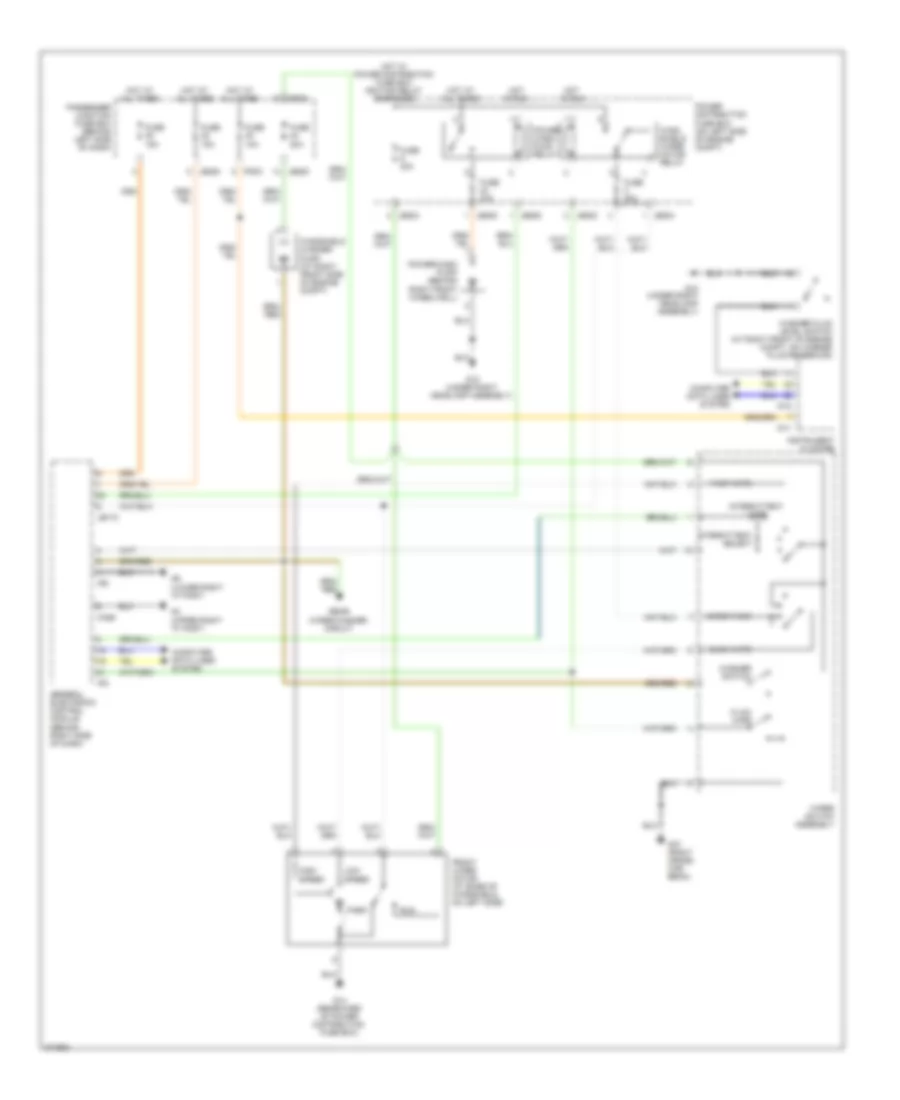 Электросхема передних стеклоочистителей дворников и омывателя лобового стекла, без Датчик дождя для Jaguar X-Type 2007