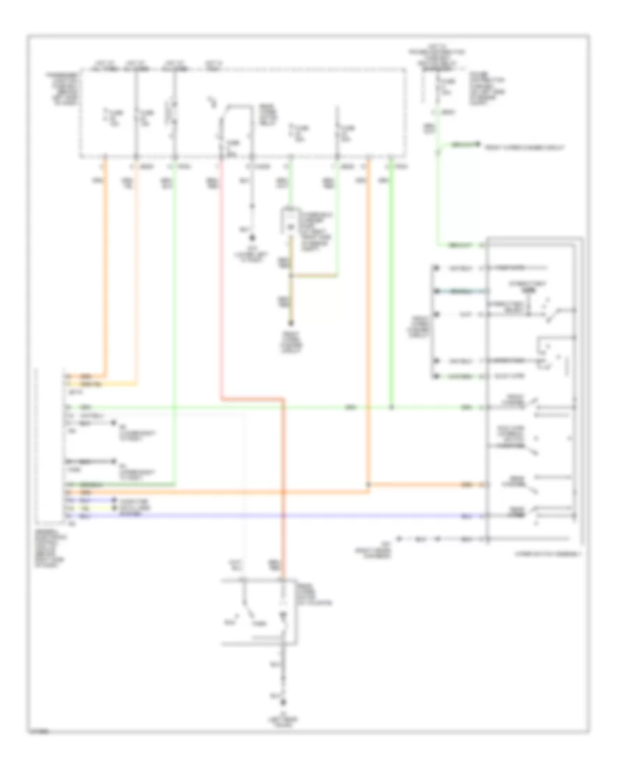 Электросхема заднего стеклоочистителя дворника и омывателя, Универсал для Jaguar X-Type 2007
