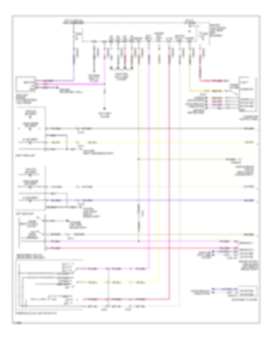 Exterior Lamps Wiring Diagram (1 of 2) for Jaguar XJ Supercharged 2013
