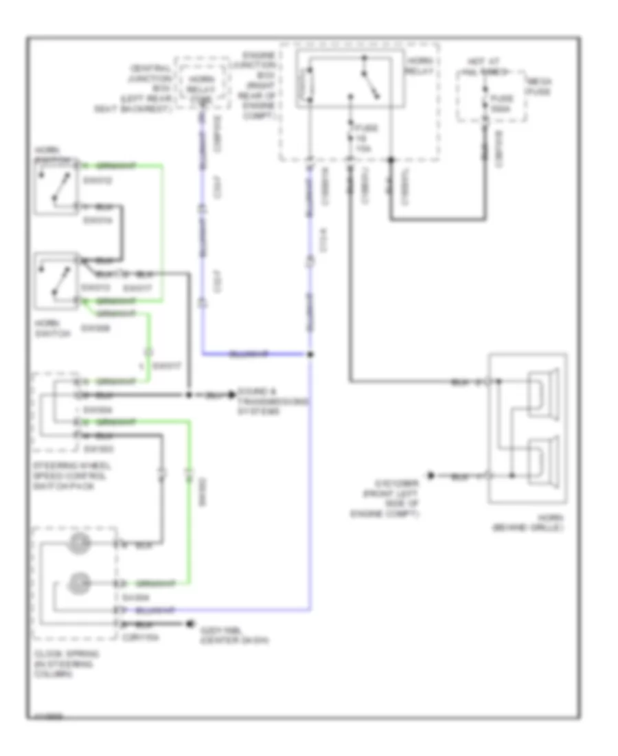 Horn Wiring Diagram for Jaguar XJ Supercharged 2013