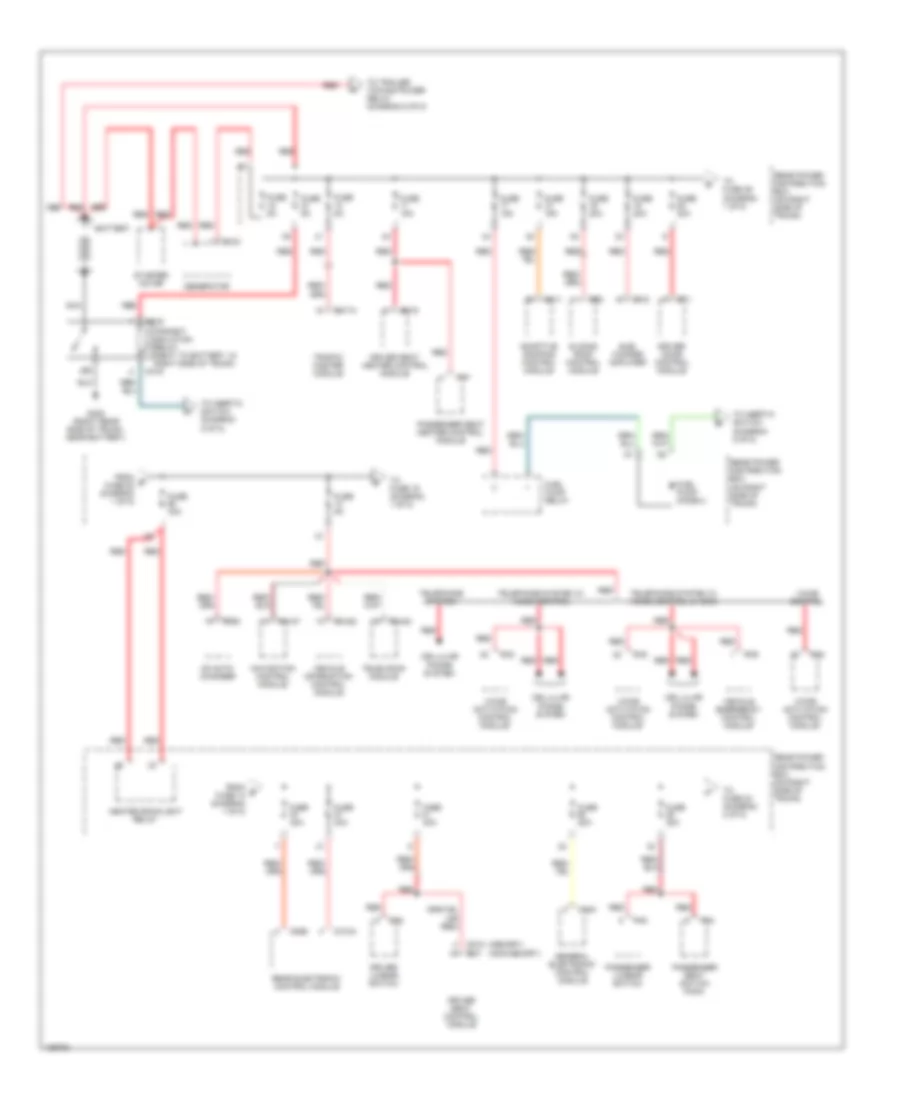 Power Distribution Wiring Diagram 1 of 8 for Jaguar S Type 2000